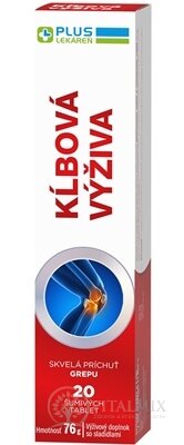 PLUS LEKÁREŇ Kĺbová výživa šumivé tbl s príchuťou grepu 1x20 ks