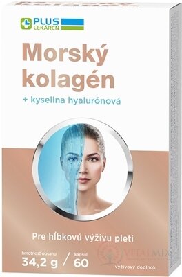 PLUS LEKÁREŇ Morský kolagén + kyselina haylurónová cps 1x60 ks