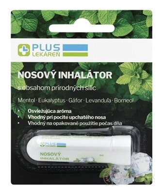 PLUS LEKÁREŇ NOSOVÝ INHALÁTOR tyčinka s obsahom prírodných silíc 1x1 ml