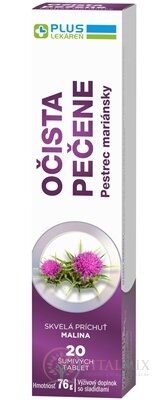 PLUS LEKÁREŇ Očista pečene šumivé tbl s príchuťou malina 1x20 ks