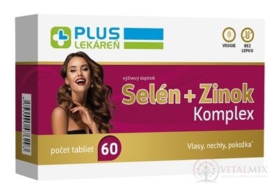PLUS LEKÁREŇ Selén + Zinok Komplex tbl 1x60 ks