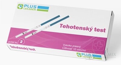 PLUS LEKÁREŇ Tehotenský test prúžkový 1x2 ks