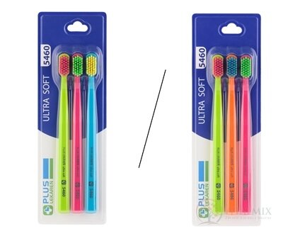 PLUS LEKÁREŇ ULTRA SOFT 5460 kit zubná kefka (mix farieb) 1x3 ks