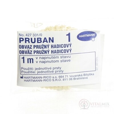 PRUBAN sieťový hadicový obväz, veľ.1 jednotlivé prsty (1cmx1m) 1x1 ks