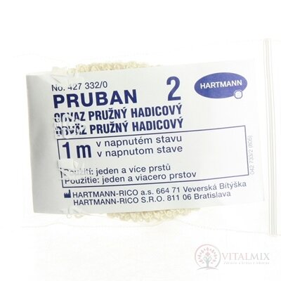 PRUBAN sieťový hadicový obväz, veľ.2 jeden a viac prstov (1,5cmx1m) 1x1 ks