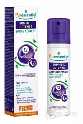 PURESSENTIEL Relaxačný sprej aromaterapeutický, do priestoru, 12 essenciálnych olejov 1x75 ml