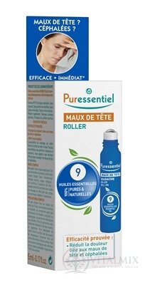PURESSENTIEL Roll-on pri bolesti hlavy 9 esenciálnych olejov 1x5 ml