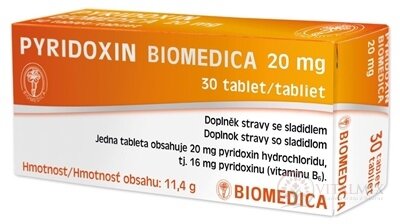 PYRIDOXIN BIOMEDICA 20 mg tbl 1x30 ks