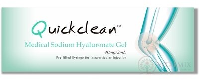 Quickclean 40 mg/2 ml Gél s hyaluronátom sodným v predplnenej injekčnej striekačke, na náhradu synoviálnej tekutiny na kĺby (20 mg/1 ml) 1x2 ml
