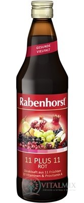 Rabenhorst 11 + 11 MULTIVITAMÍN ROT šťava z červeného ovocia 1x750 ml
