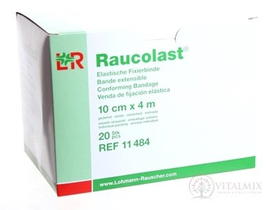 RAUCOLAST 10cmx4m obväz elastický fixačný, balený po 1ks v celofáne 1x20 ks