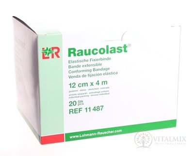 RAUCOLAST 12cmx4m obväz elastický fixačný, balený po 1 ks v celofáne 1x20 ks