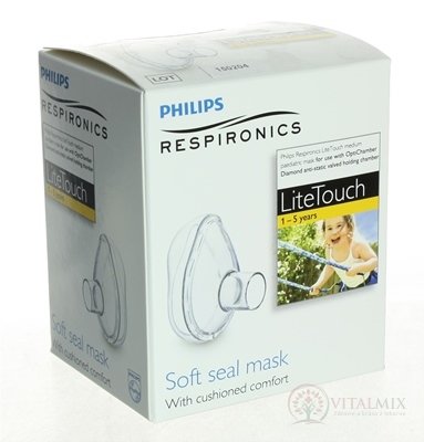 RESPIRONICS LiteTouch MASKA inhalačná - stredná pre vek 1 az 5 rokov, pre OptiChamber Diamond, 1x1 ks