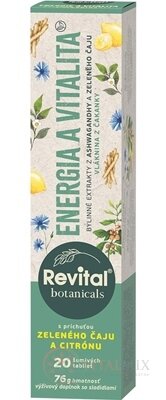 Revital Botanicals ENERGIA A VITALITA tbl eff s bylinnými extraktmi, s príchuťou zeleného čaju a citrónu 1x20 ks