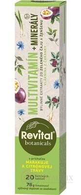 Revital Botanicals MULTIVITAMÍN + MINERÁLY tbl eff s bylinnými extraktmi, s príchuťou rakytníka marakuje a citrónovej trávy 1x20 ks