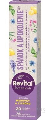 Revital Botanicals SPÁNOK A UPOKOJENIE tbl eff s bylinnými extraktmi, s príchuťou medovky a citrónu 1x20 ks