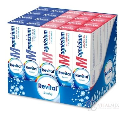 Revital Magnézium + B6 šumivý MIX BOX tbl eff (3 príchute) (20x20 ks) (inov.2021) 1x1 set