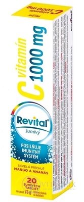 Revital vitamín C 1000 mg šumivý tbl eff s príchuťou mango a ananás 1x20 ks