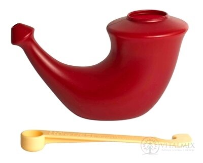 RHINO HORN Konvička na výplach nosa červená, s odmerkou na soľ (7090001498251) 1x1 ks