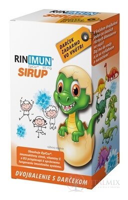 RINIMUN SIRUP DVOJBALENIE 2x120 ml + darček 2024 (hračka - vo vode rastúci dinosaurus) 1x1 set