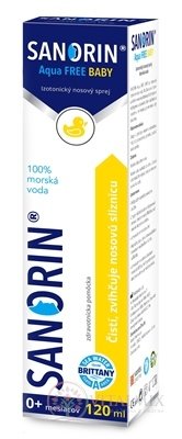 SANORIN Aqua FREE BABY (inov. 2019) izotonický nosový sprej 1x120 ml