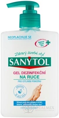 SANYTOL GÉL DEZINFEKCNÝ na ruky pre citlivú pokožku 1x250 ml