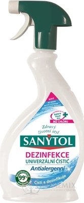 SANYTOL UNIVERZÁLNY ČISTIČ Sprej Antialergénny, Dezinfekcia, 1x500 ml