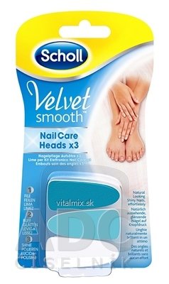 Scholl VS Náhradné hlavice do el.pilníka na nechty (3 kusy hlavíc), 1x1 set