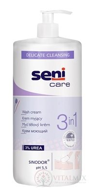 Seni Care Umývacia emulzia 3v1 3% urey, 1x1000 ml