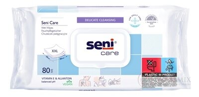 Seni Care Vlhčené obrúsky XXL (20x30 cm) 1x80 ks