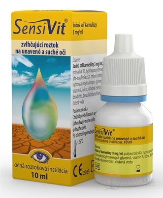 SensiVit unavené suché oči (očná roztoková instilácia) 1x10 ml