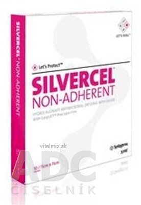 SILVERCEL hydroalginátový bakteriostatický obväz (5x5 cm) 1x10 ks