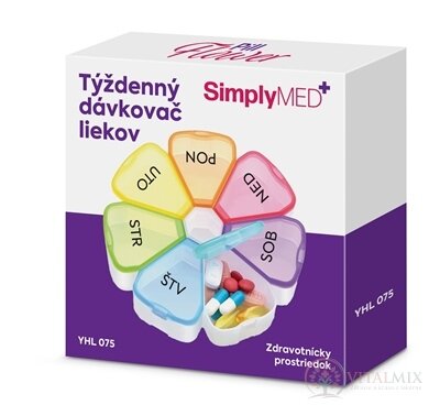 SimplyMED Pill Flower Týždenný dávkovač liekov YHL 075, 1x1 ks