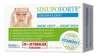 SINUPO FORTE s boswélliou cps (20 + 20 zadarmo) 1x40 ks