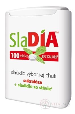 SlaDIA sladidlo tbl (Sukralóza + sladidlo zo Stevie) 1x100 ks