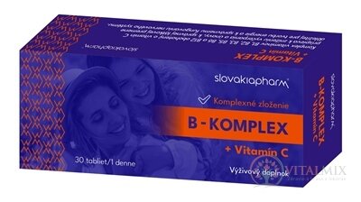 Slovakiapharm B-KOMPLEX + vitamín C tbl 1x30 ks