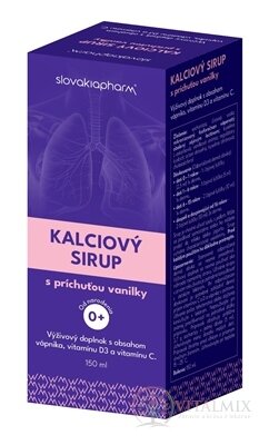 Slovakiapharm KALCIOVÝ SIRUP od narodenia 0+, s príchuťou vanilky 1x150 ml