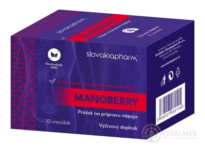 Slovakiapharm MANOBERRY prášok vo vrecúškach 1x10 ks