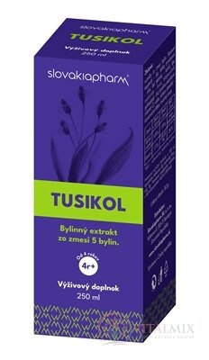 Slovakiapharm TUSIKOL bylinný extrakt zo zmesi 5 bylín 1x250 ml
