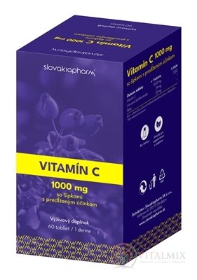 Slovakiapharm VITAMÍN C 1000 mg so šípkami tbl s predĺženým účinkom 1x60 ks