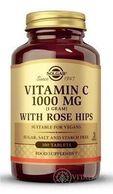 Solgar Vitamin C 1000 mg so šípkami tbl 1x100 ks