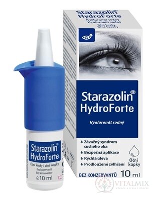 Starazolin HydroForte zvlhčujúce očné kvapky s hyaluronátom sodným 1x10 ml