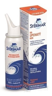 STERIMAR Na upchatý nos nosový sprej s obsahom morskej vody (hypertonický) (pre deti od 3 rokov) 1x50 ml