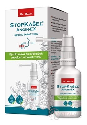 StopKašeľ ANGIN-EX sprej na bolesť v krku 1x30 ml