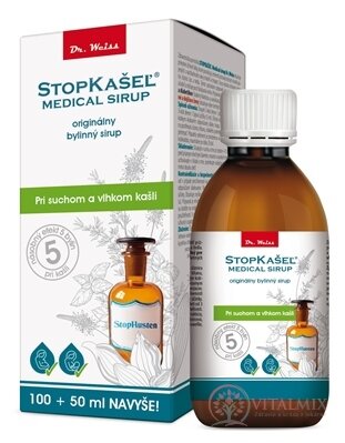 STOPKAŠEĽ Medical sirup Dr. Weiss (100 ml + 50 ml navyše) 1x150 ml
