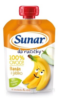 Sunar Do ručičky Banána a jablko 100% ovocia (od ukonč. 4. mesiaca) 1x100 g