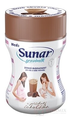 Sunar Gravimilk s príchuťou čokoláda plv (plast. dóza)(inov.2019) 1x300 g