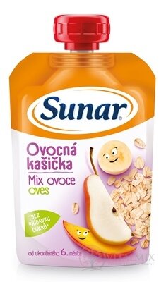 Sunar Ovocná kašička mix ovocia, ovos (od ukonč. 6. mesiaca) 1x120 g