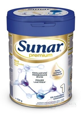 Sunar Premium 1 počiatočná mliečna výživa (od narodenia) 1x700 g