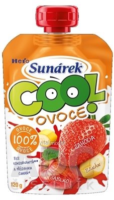 Sunárek COOL ovocie Jahoda, Banán, Jablko (od ukonč. 12. mesiaca) 1x120 g